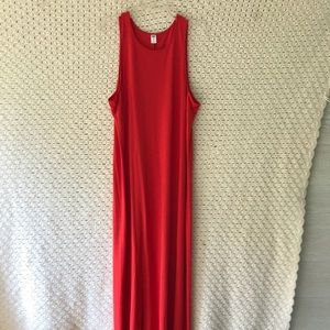 Old navy red maxi dress